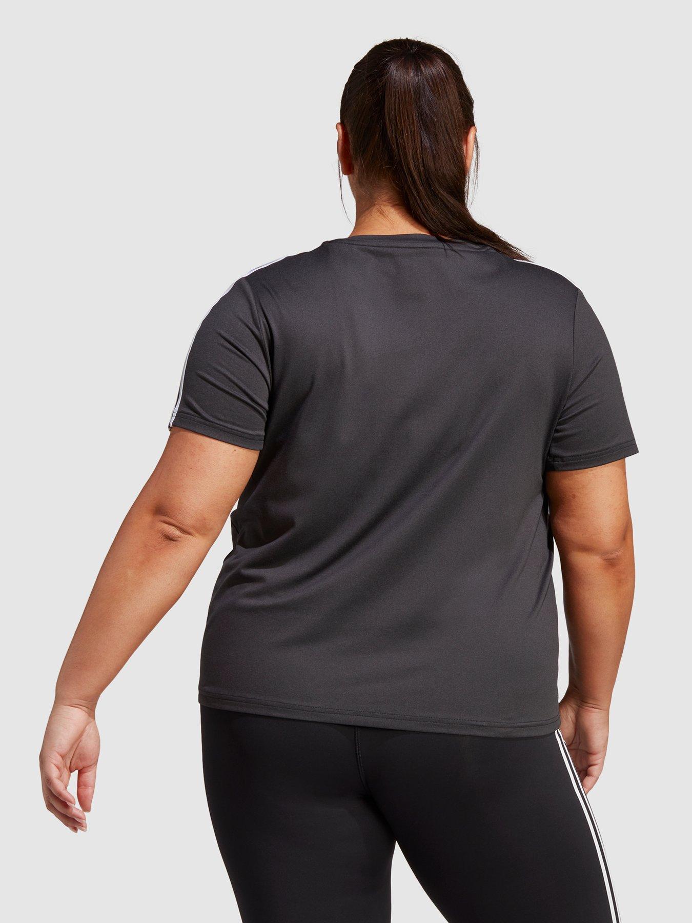 Women's Plus Size Short Sleeve Split Back Sports Top Athletic Gym Shirts  2XL(16) 