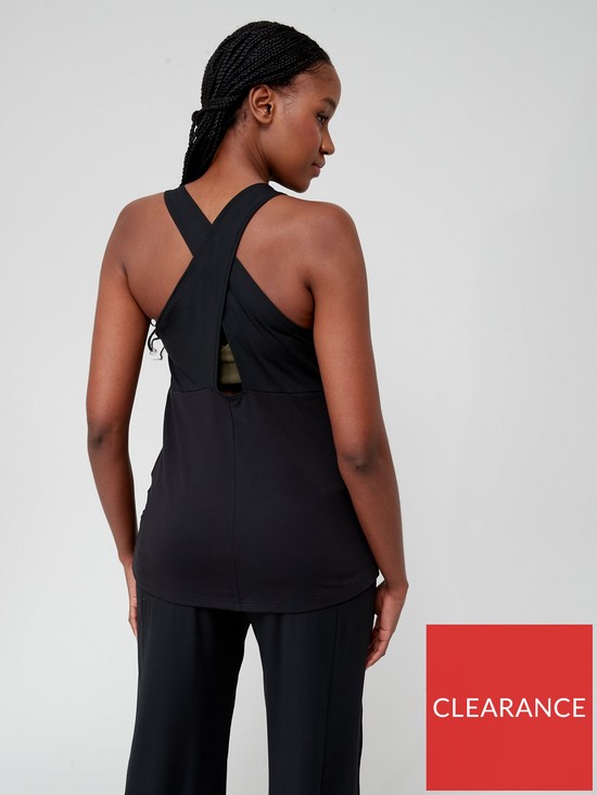 stillFront image of adidas-womens-yoga-tank-black
