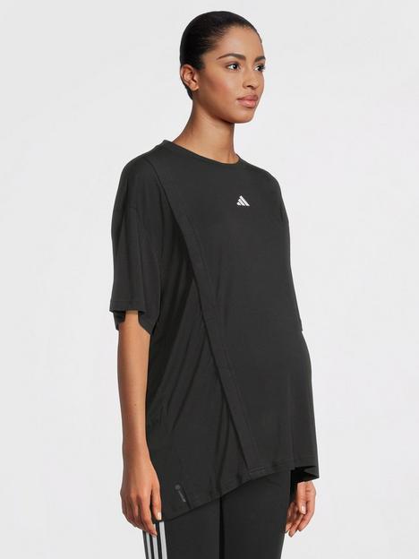 adidas-performance-aeroready-train-essentials-nursing-t-shirt-maternity-blackwhite