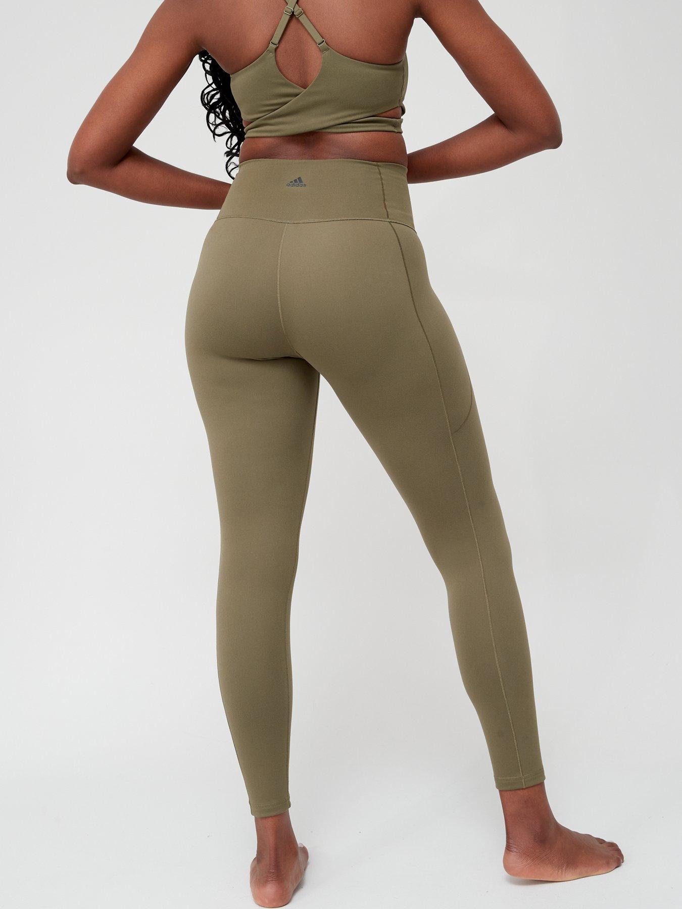 adidas Yoga Designed4Training 7/8 Tights - Green | very.co.uk