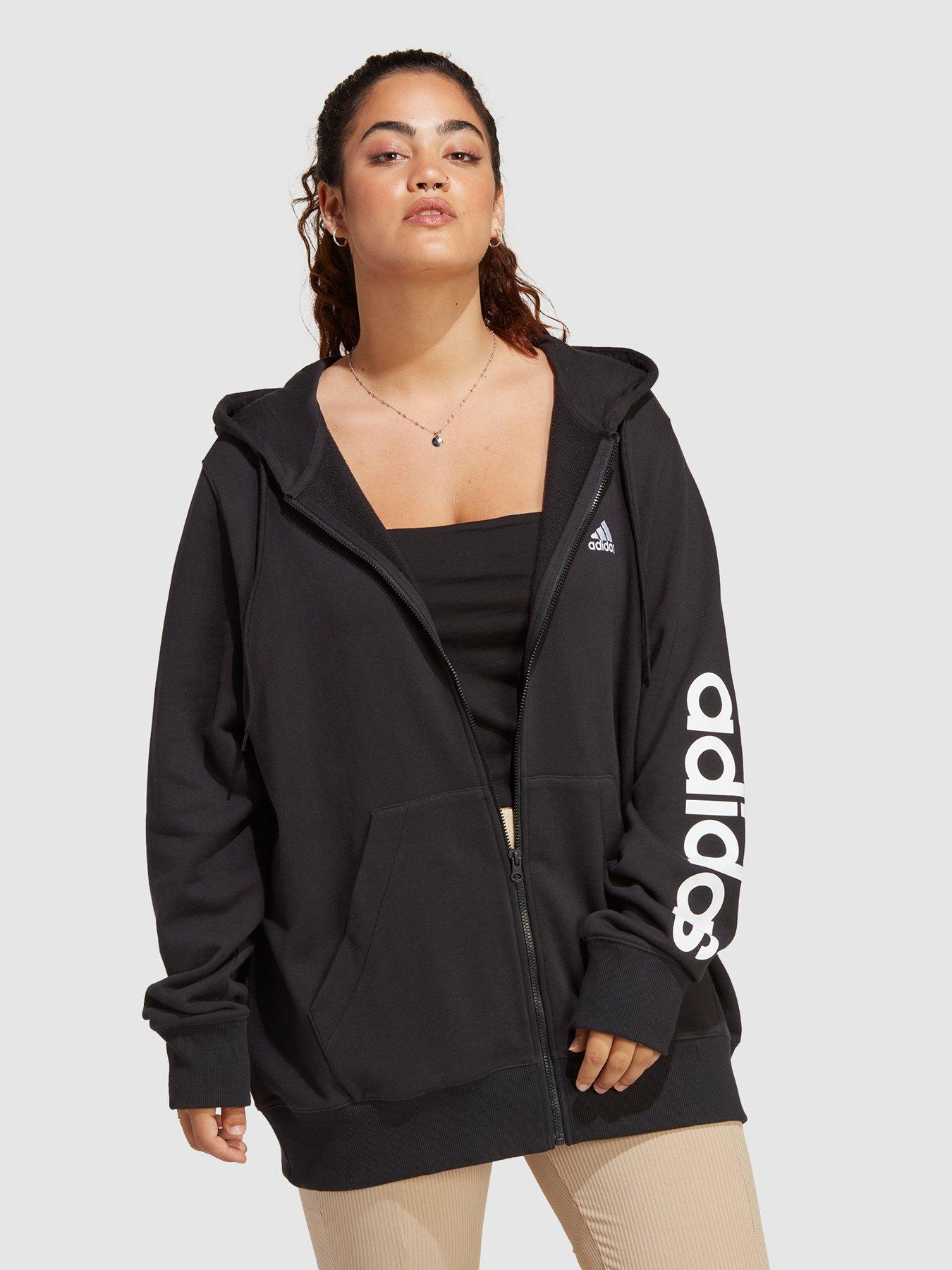 Adidas black and white hoodie sale women's