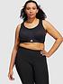  image of adidas-womens-training-workout-sports-bra-high-support-plus-size-blackwhite