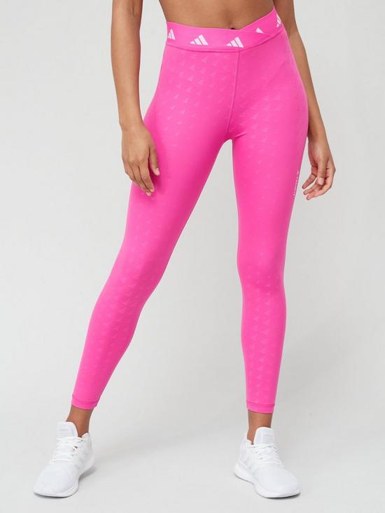 front image of adidas-training-brand-love-78-leggings-pink