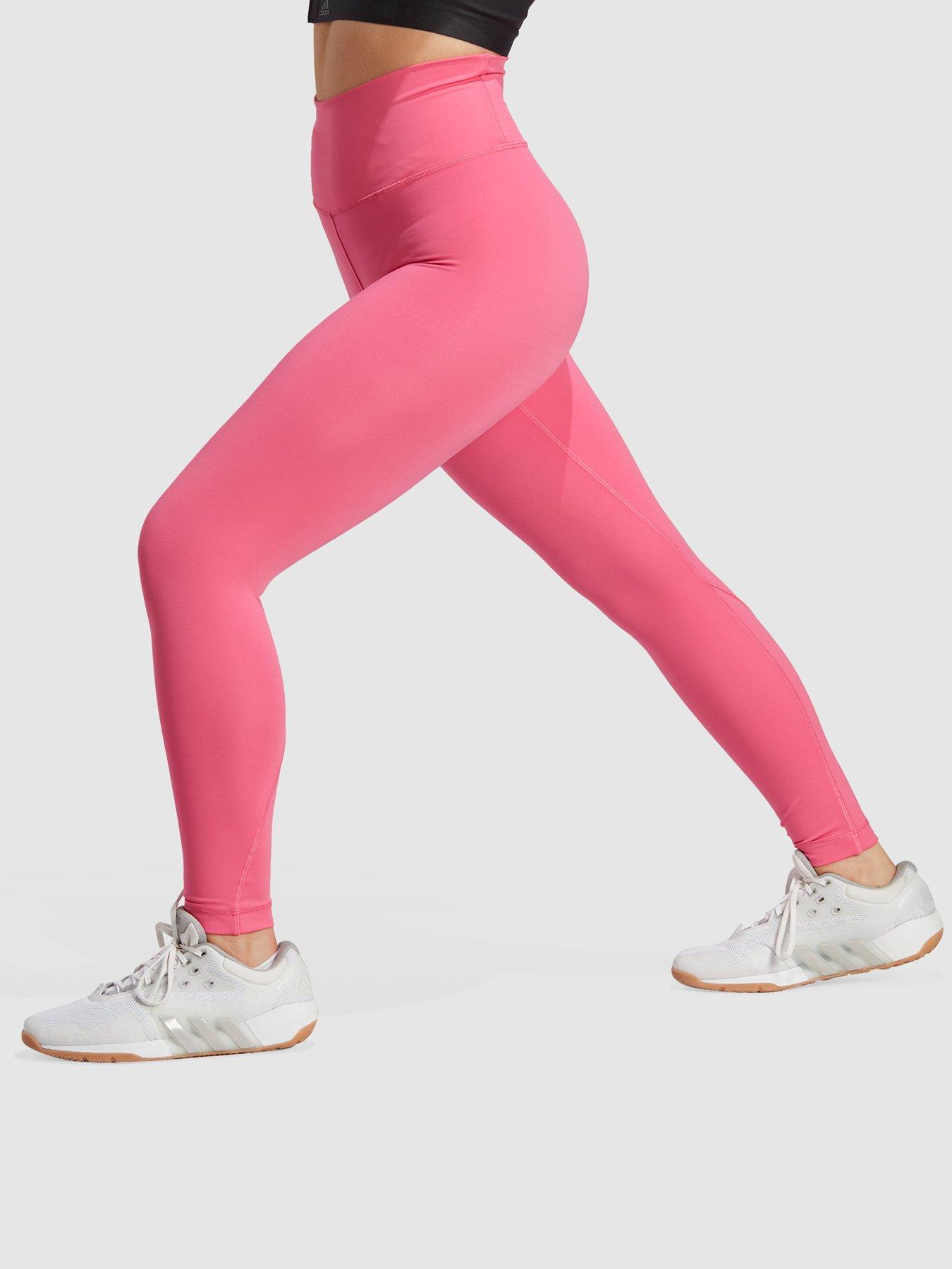 adidas pink and grey leggings