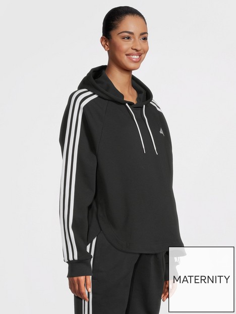 adidas-sportswear-maternity-hoodie-blackwhite