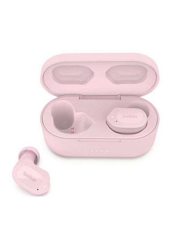 front image of belkin-soundform-play-true-wireless-earbuds-pink