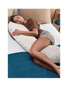 Product photograph of Kally Sleep Fleece Body Pillow - Cream from very.co.uk