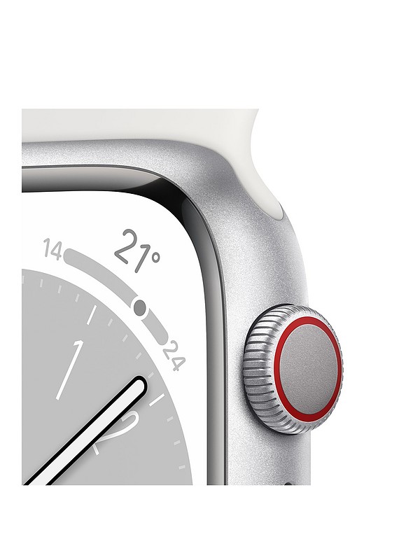 Apple Watch Series 8 (GPS + Cellular), 45mm Silver Aluminium Case