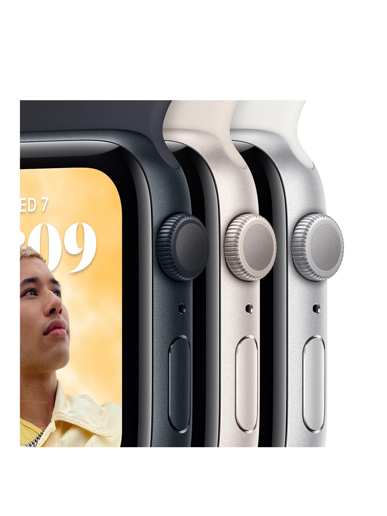 Apple Watch SE GPS 2022 40mm Silver Aluminium Case with White Sport Band Very