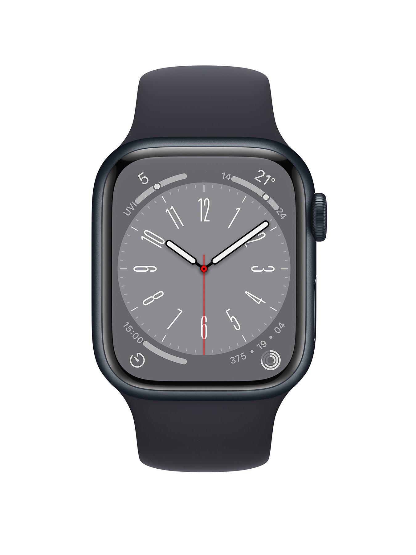 Apple Watch Series 8 (GPS + Cellular), 41mm Midnight Aluminium Case ...