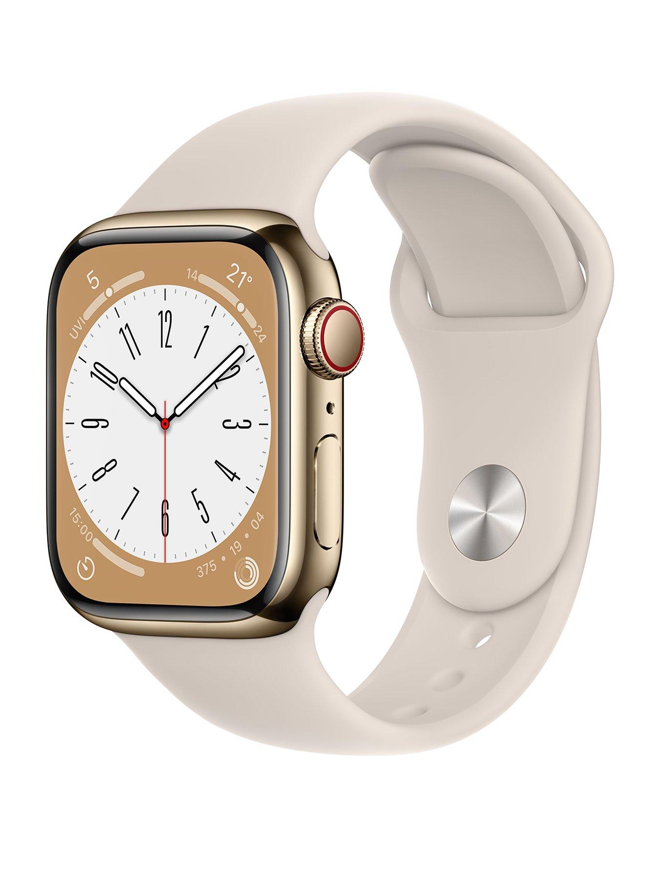 Apple watch series 4 gold stainless steel with stone sport band on sale