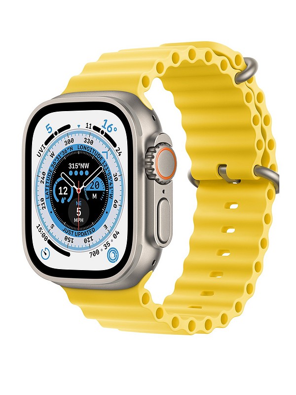 Watch Ultra (GPS + Cellular), 49mm Titanium Case with Yellow Ocean Band