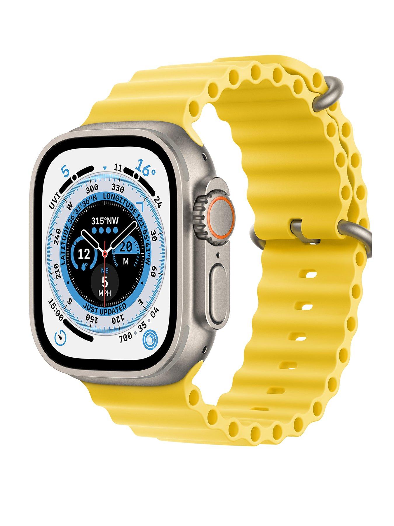 Watch Ultra (GPS + Cellular), 49mm Titanium Case with Yellow Ocean Band