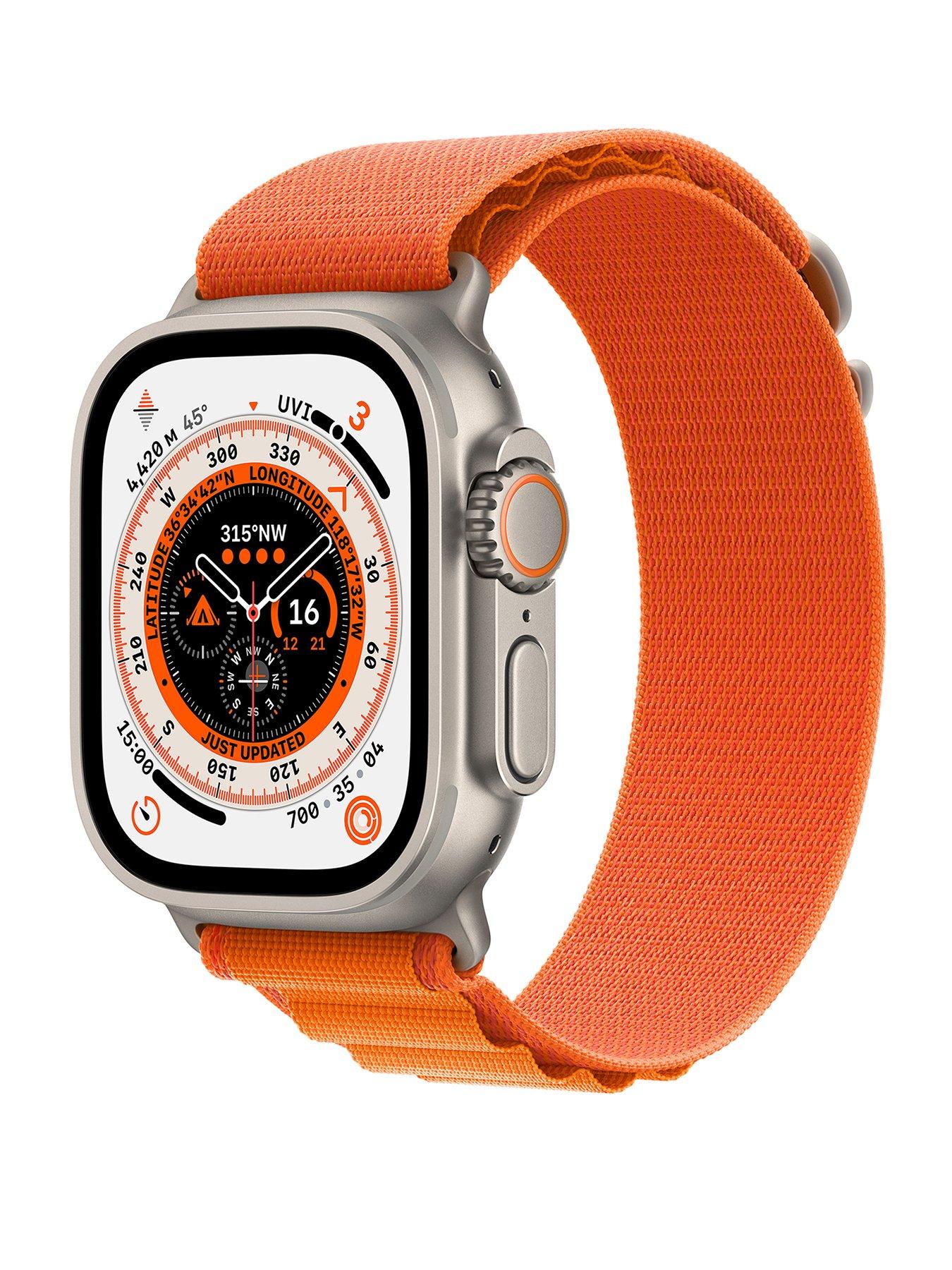 Apple Watch Ultra (GPS + Cellular), 49mm Titanium Case with Orange ...