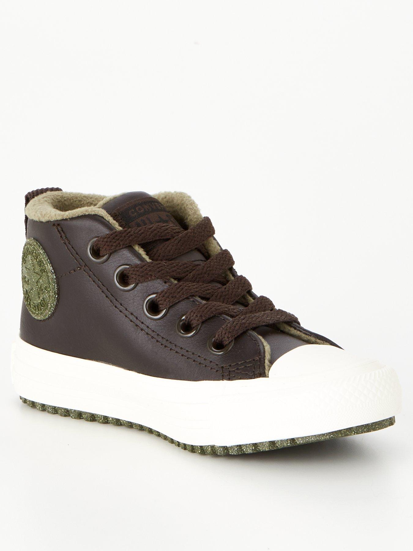 Converse leather boots deals kids