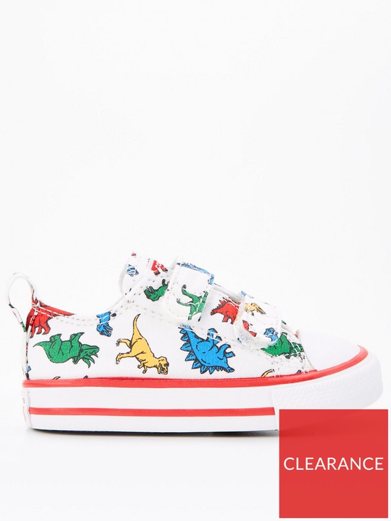 front image of converse-infant-converse-chuck-taylor-all-star-2v-dinosaurs-ox