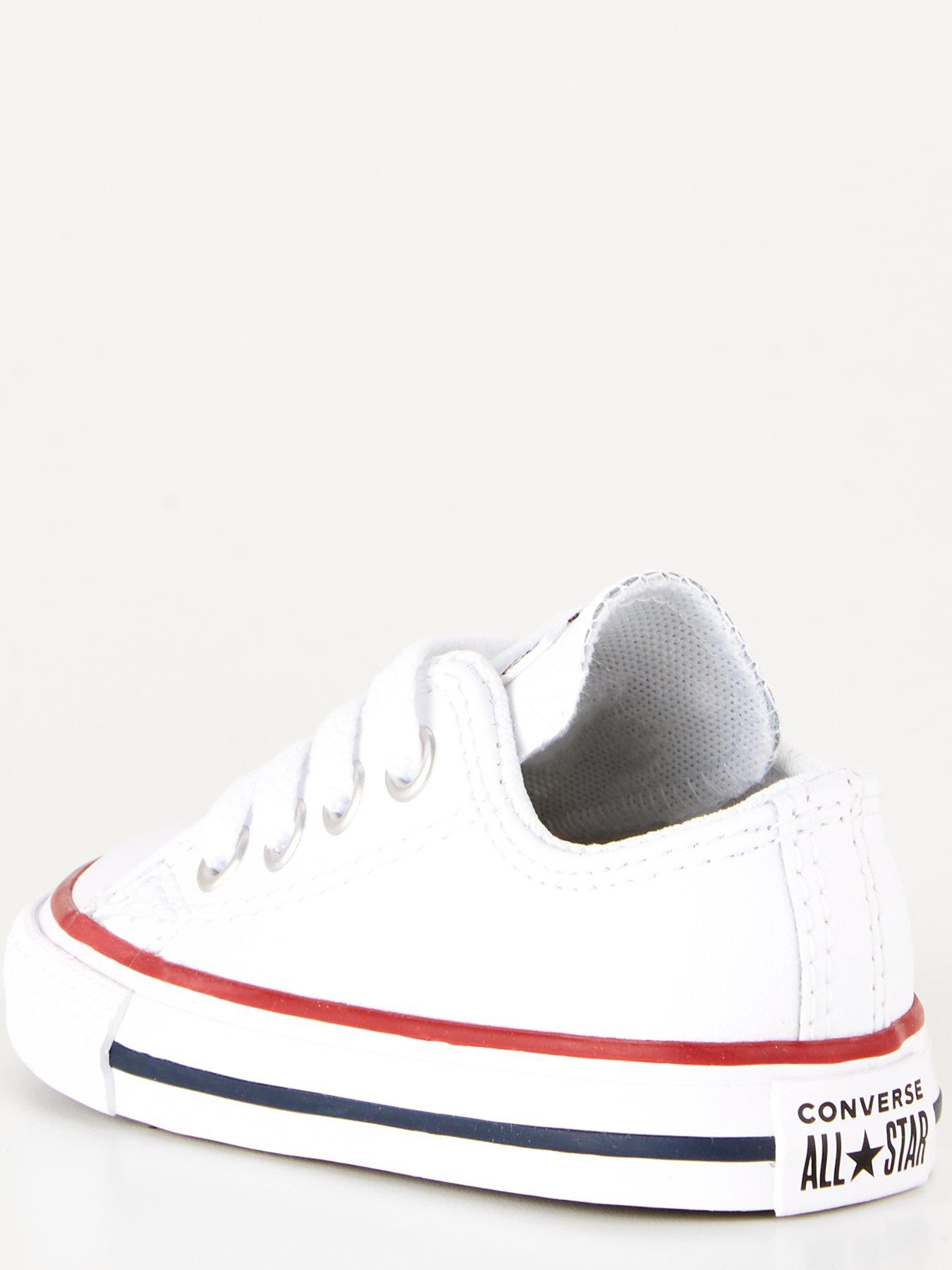 White leather on sale converse infant