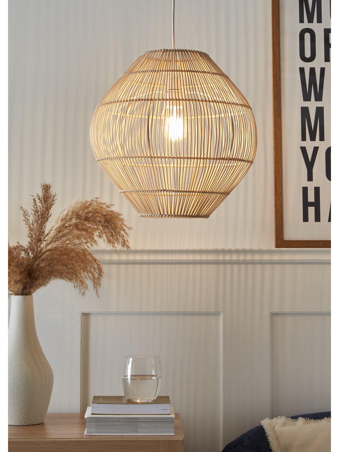 Product photograph of Flint Rattan Easy Fit Shade from very.co.uk