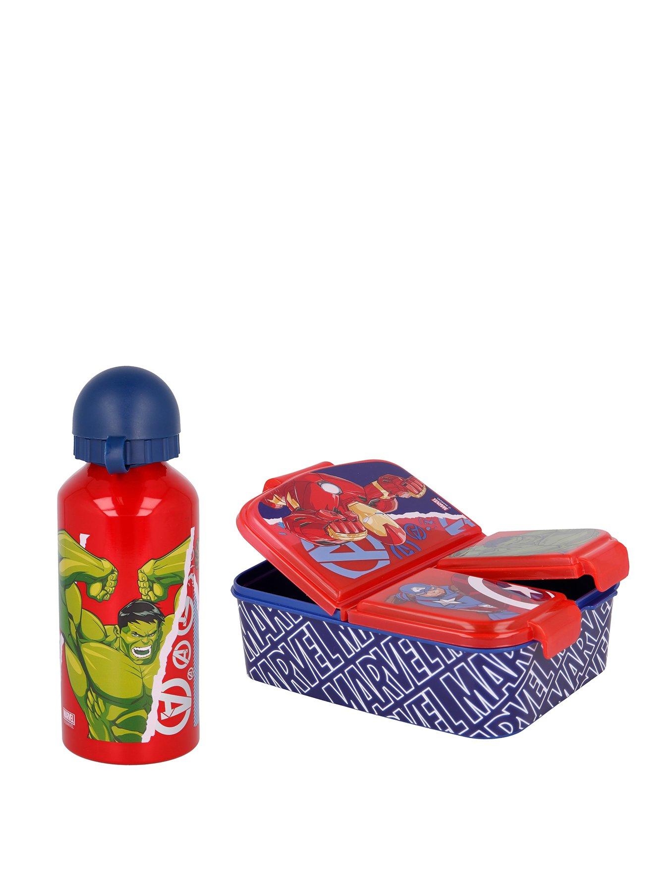 Product photograph of Marvel Avengers Lunch Box Water Bottle from very.co.uk
