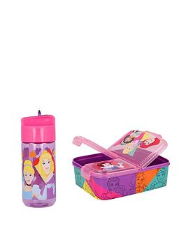 Product photograph of Disney Princess Lunch Box Amp Water Bottle from very.co.uk
