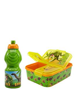 Product photograph of Jurassic World Lunch Box Amp Water Bottle from very.co.uk