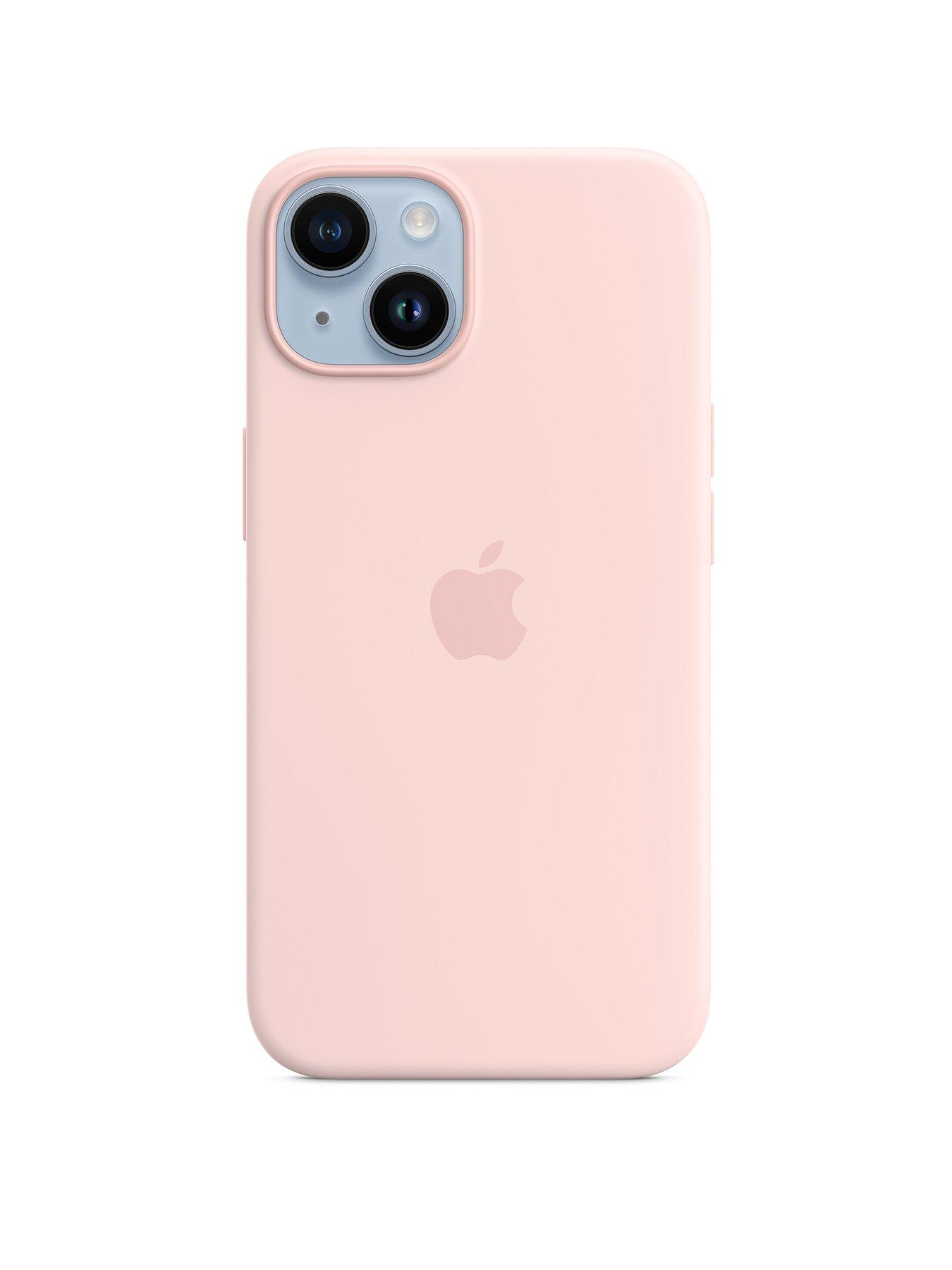 Apple iPhone 14 Silicone Case with MagSafe - Chalk Pink | very.co.uk