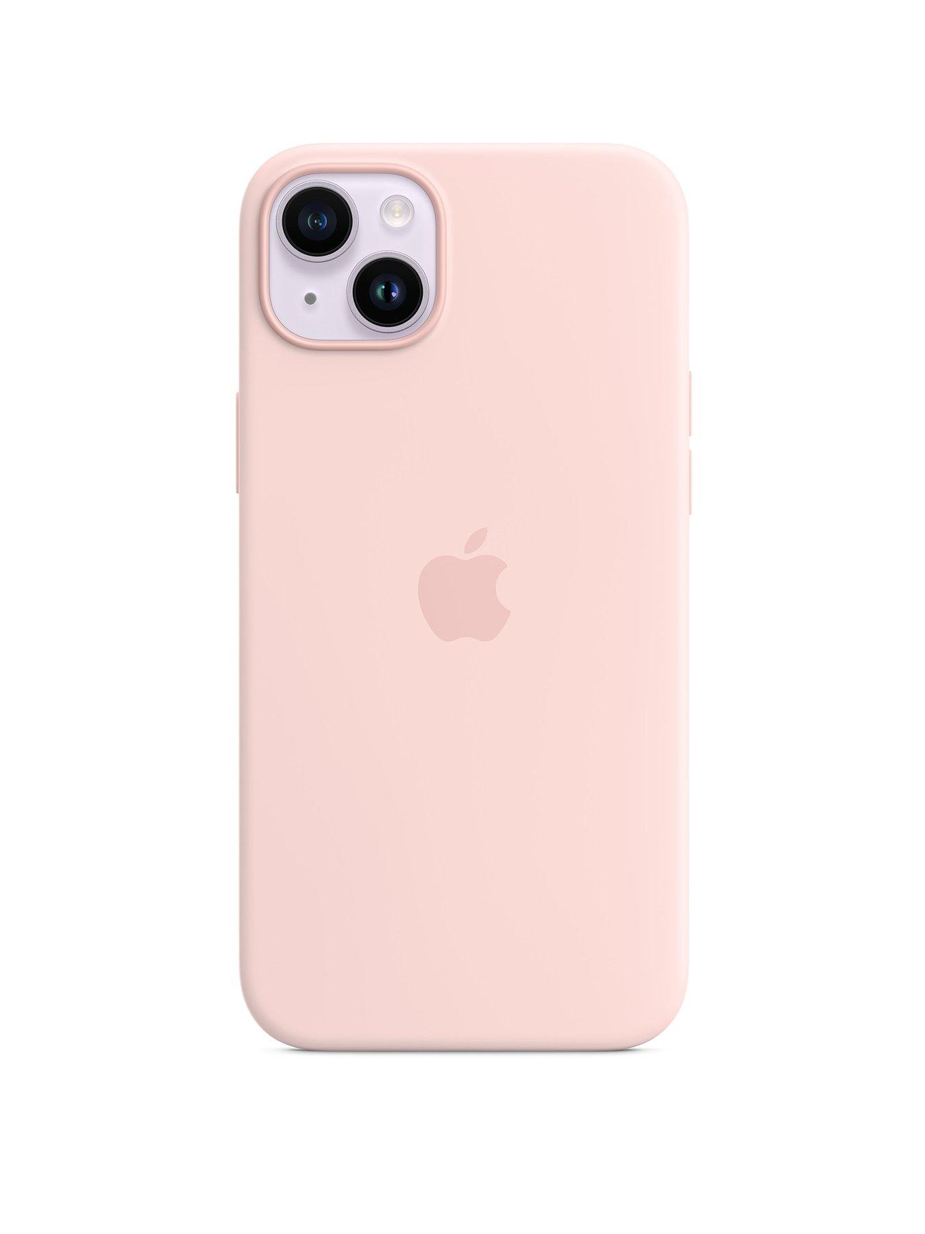 Apple iPhone 14 Plus Silicone Case with MagSafe - Chalk Pink | very.co.uk