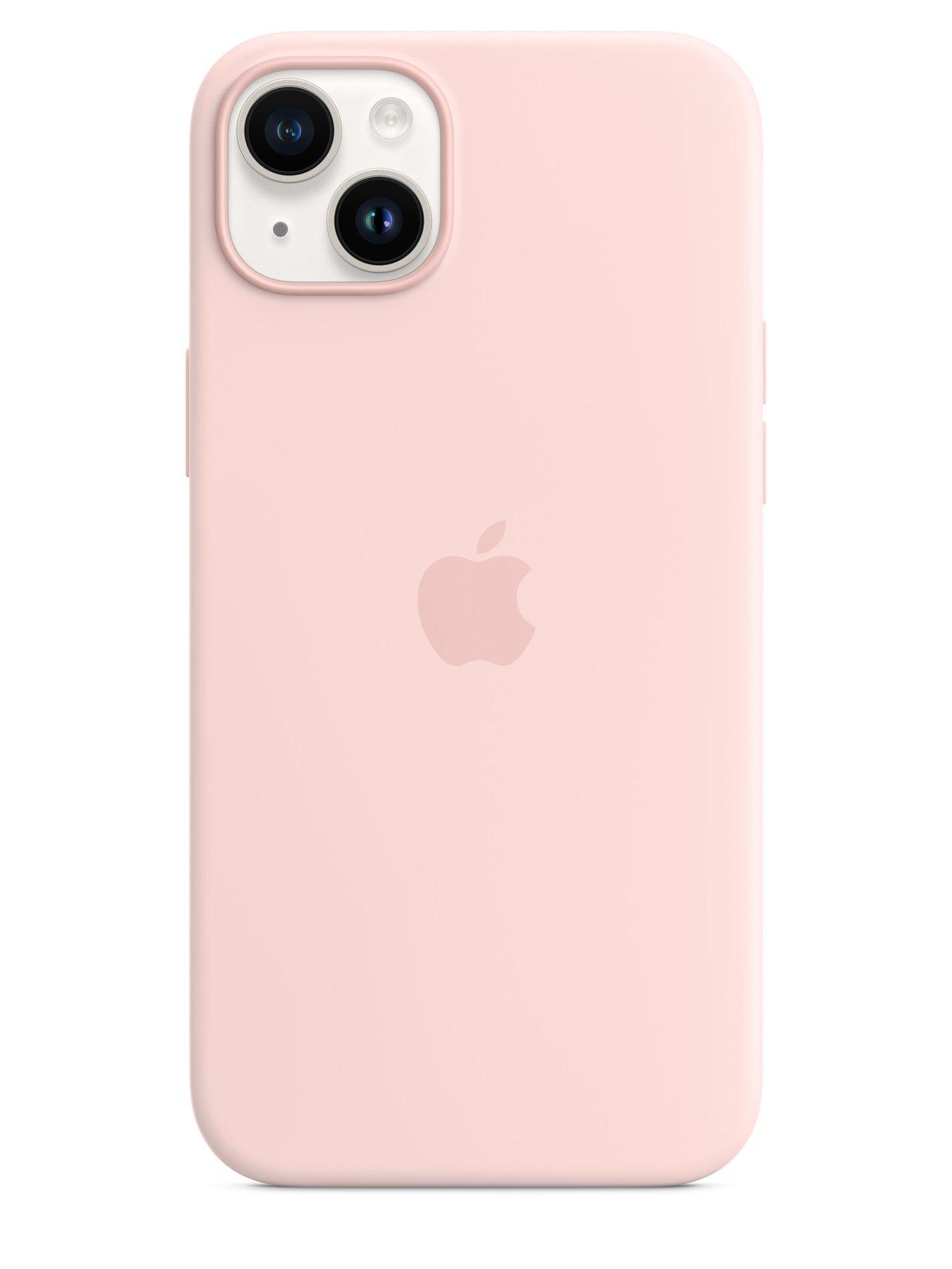 Apple iPhone 14 Plus Silicone Case with MagSafe - Chalk Pink | Very.co.uk