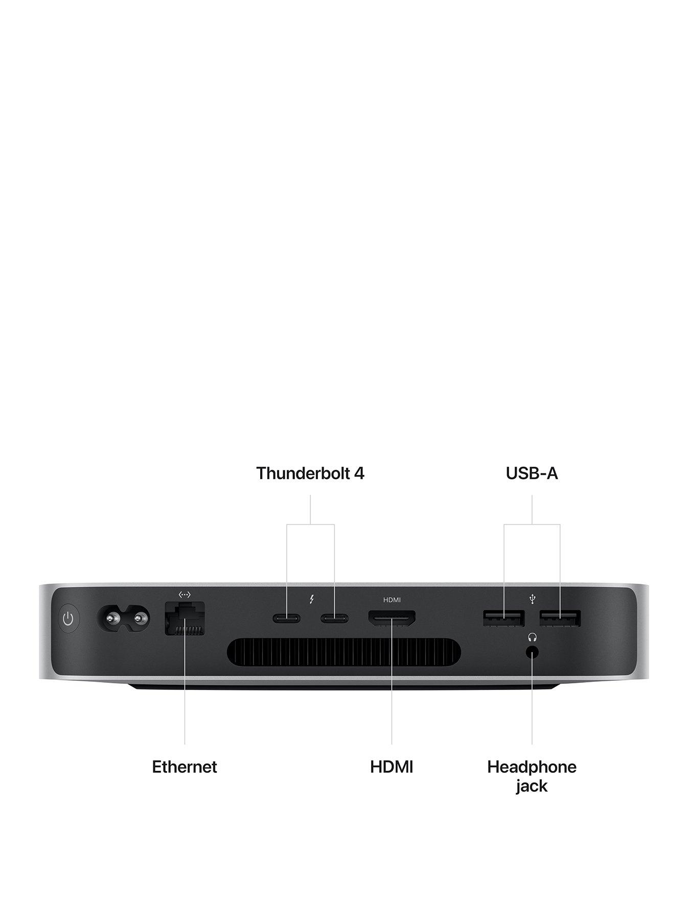 Apple Mac mini (M2, 2023) with 8-core CPU and 10-core GPU, 256Gb SSD -  Silver | Very.co.uk