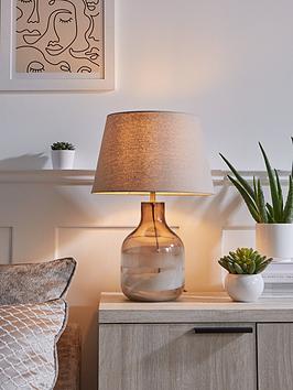 Product photograph of Michelle Keegan Home Michelle Keegan Tullio Natural Lamp from very.co.uk