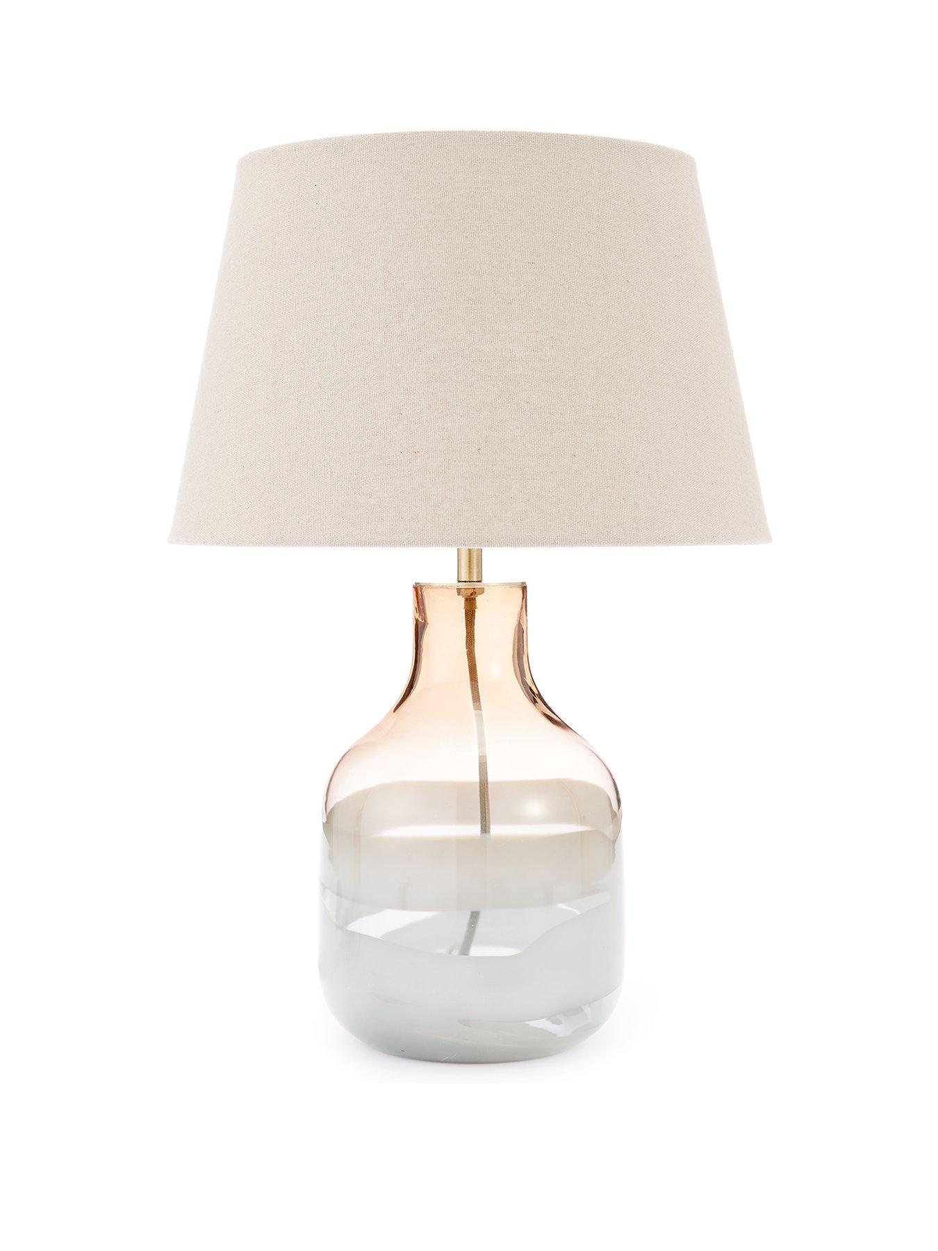 Product photograph of Michelle Keegan Tullio Natural Lamp from very.co.uk