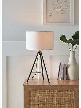 Product photograph of Very Home Elio Tripod Table Lamp from very.co.uk