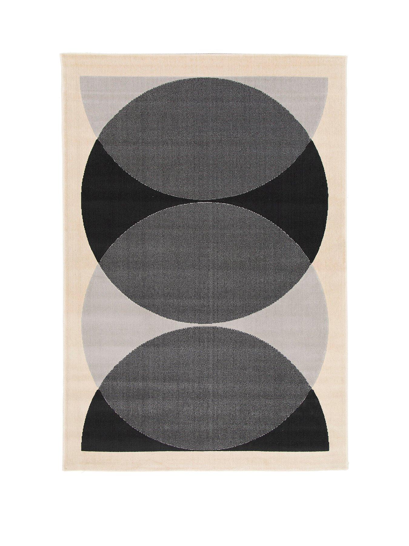 Product photograph of Everyday Creation Carved Semi Circles Rug from very.co.uk