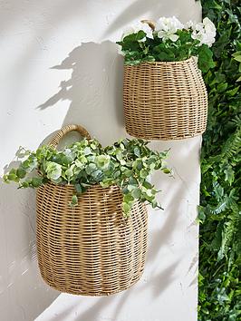 Product photograph of Very Home Cleo Hanging Planter Set Of 2 from very.co.uk