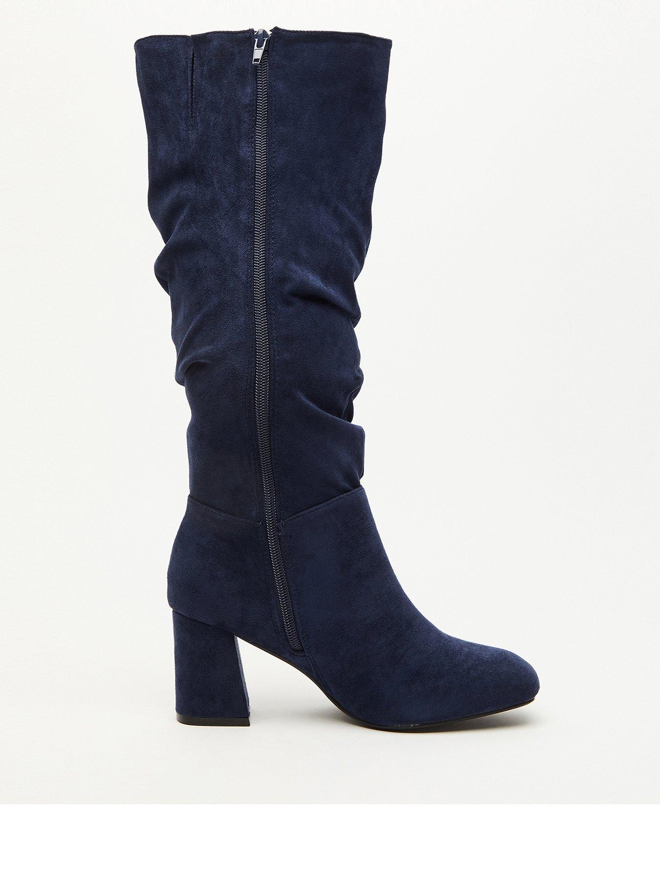 Blue suede 2024 boots uk