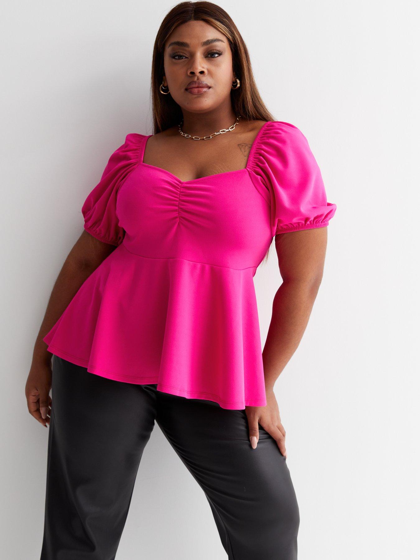 discount 84% WOMEN FASHION Shirts & T-shirts Lace Stradivarius T-shirt Pink S 