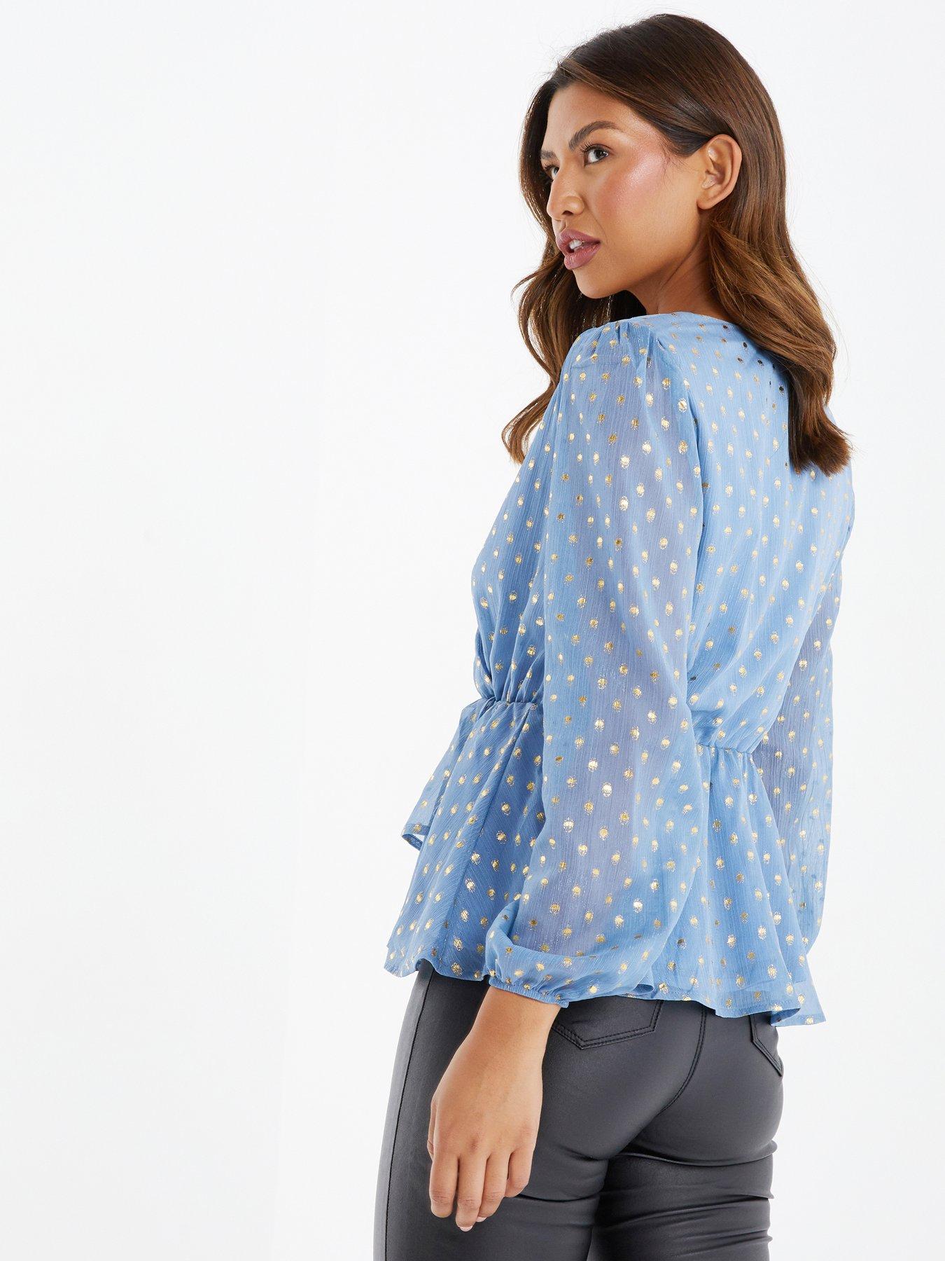 Quiz polka cheap dot top