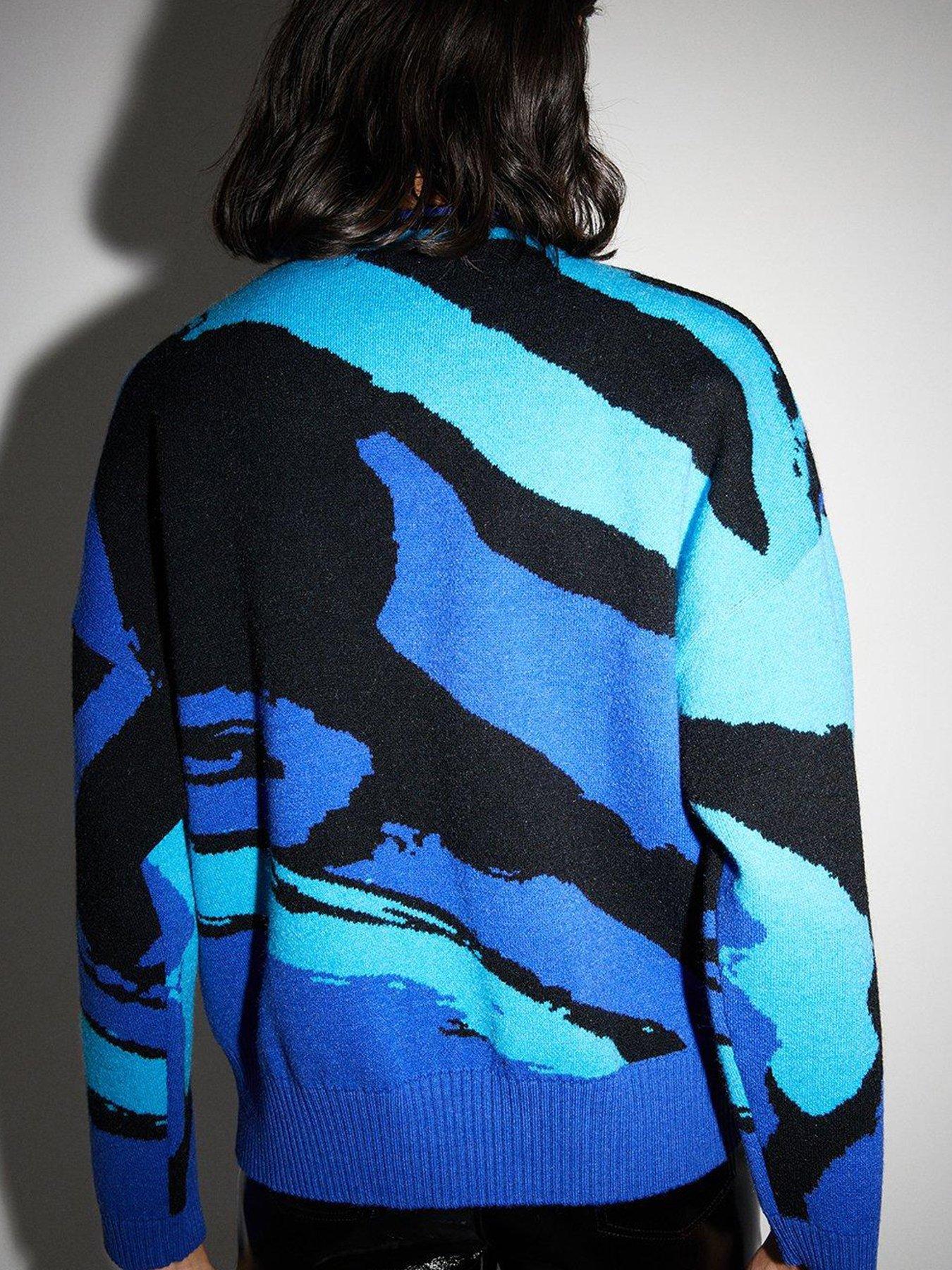 warehouse blue jumper