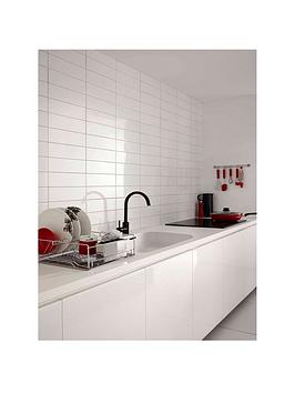 Product photograph of Topps Tiles Linear White Gloss 10cm X 30cm Box Of 34 Tiles from very.co.uk