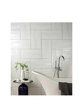 Product photograph of Topps Tiles Lustre White 30cm X 60cm Box Of 10 Tiles from very.co.uk