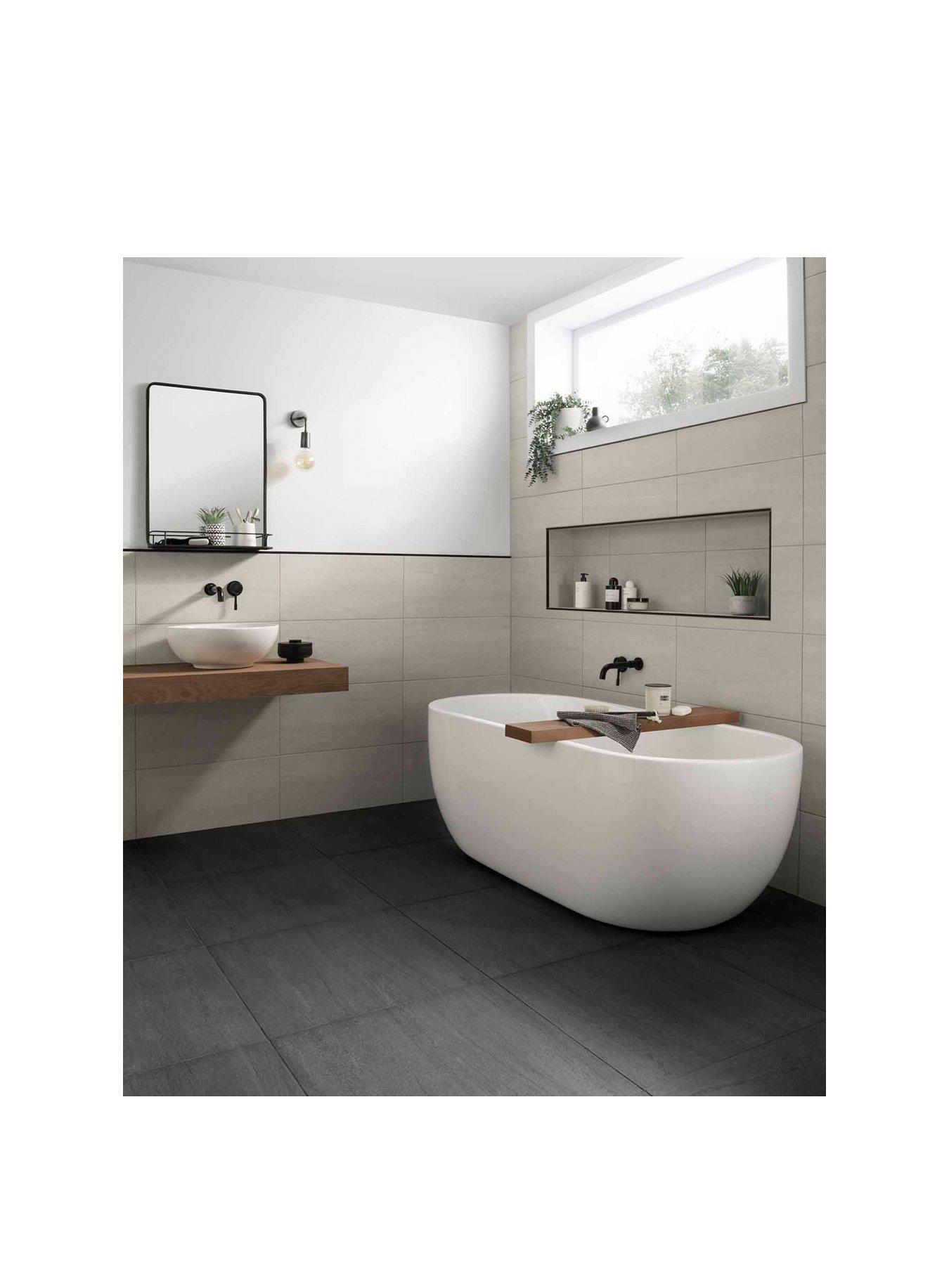 Topps Tiles Inara Cloud 30.5cm x 60.5cm (Box of 6 Tiles) very.co.uk