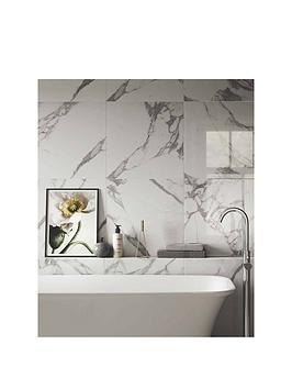Product photograph of Topps Tiles Torrano Calacatta 60cm X 60cm Box Of 3 Tiles from very.co.uk