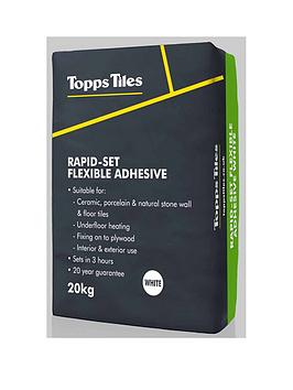 Product photograph of Tt Rapid-set Flexible Adhesive From Topps Tiles - White from very.co.uk