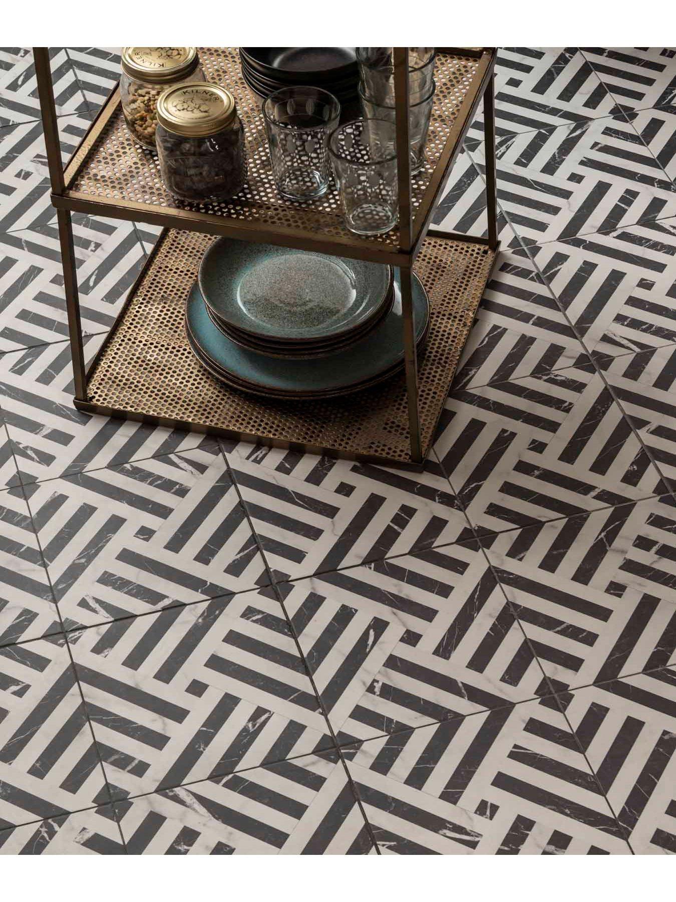 Topps Tiles Gatzby 45.2cm x 45.2cm (Box of 5 Tiles) very.co.uk