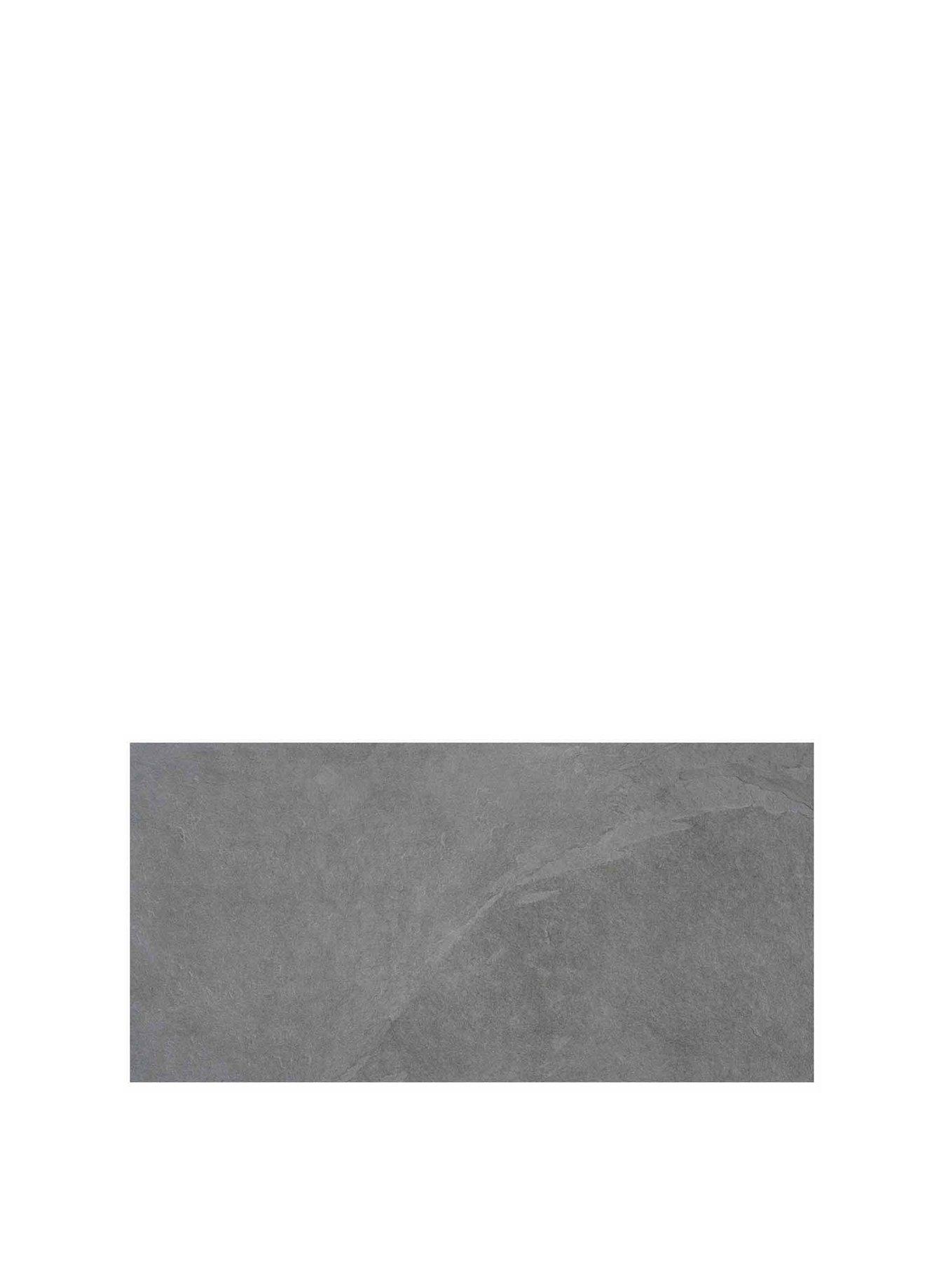 Topps Tiles Everscape Enis 45 x 90 cm Outdoor Tiles in Grey Pack of 2
