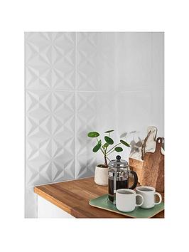 Product photograph of Topps Tiles Simply Whites Satin Star 60cm X 33 5cm Box Of 8 Tiles from very.co.uk