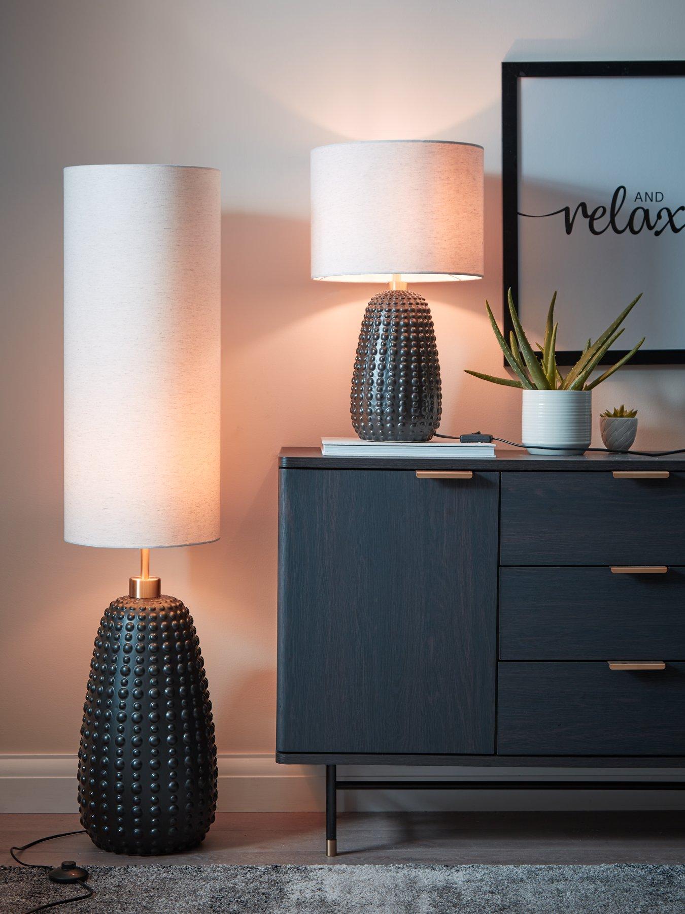 Image 2 of 4 of Very Home Casa Dot Textured Floor Lamp