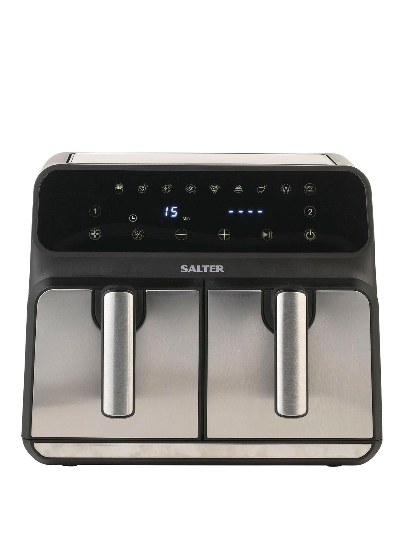 Product photograph of Salter Dual Air Fryer 8l from very.co.uk