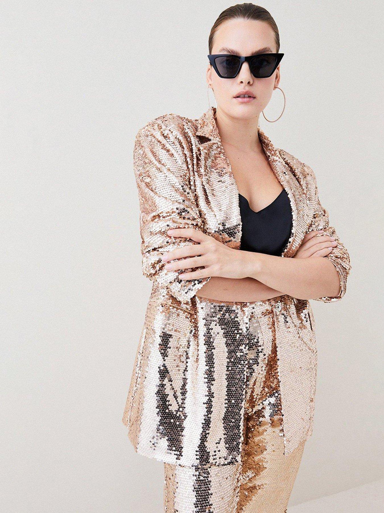 Gold Plus Size Blazer