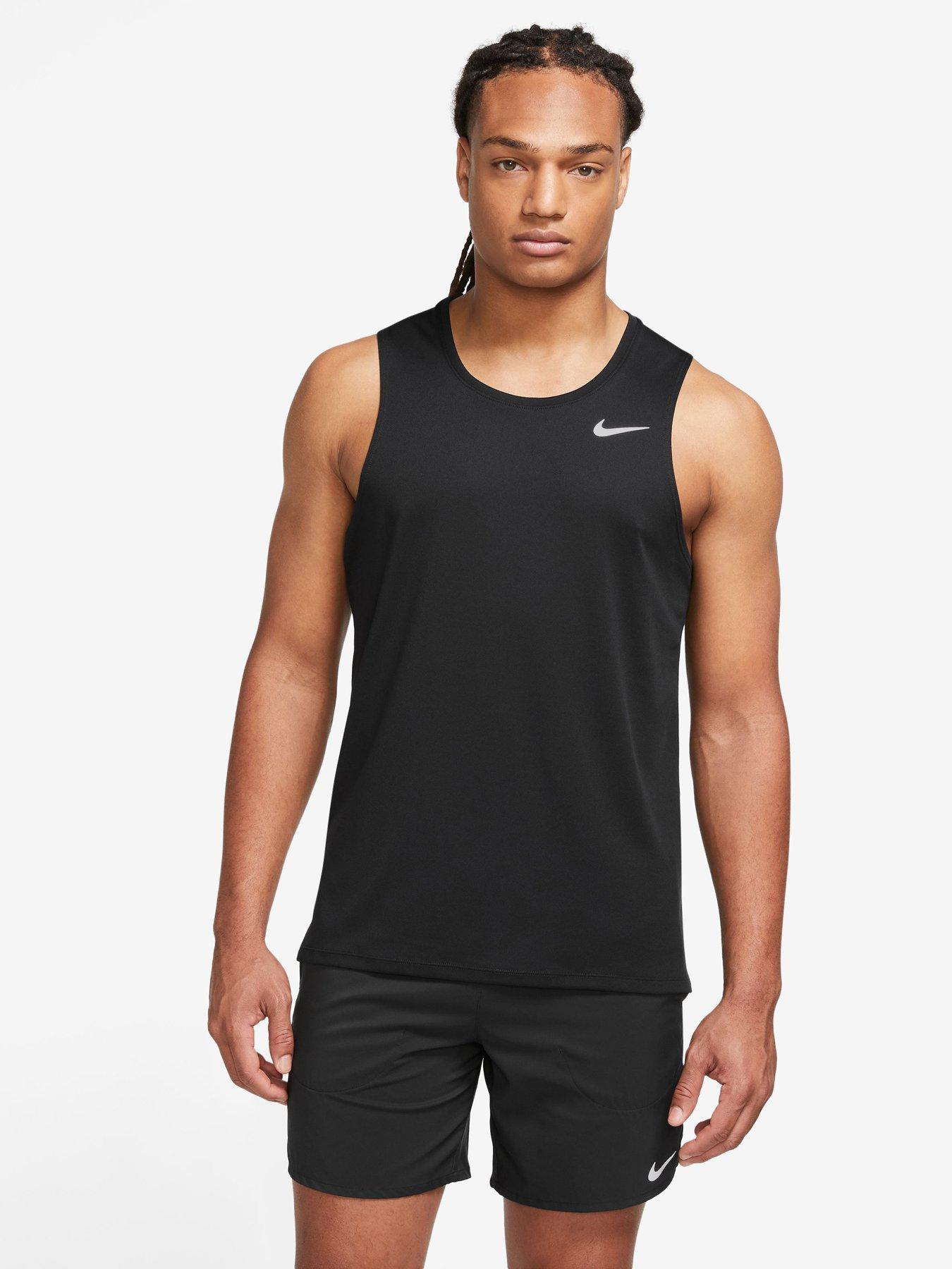 Nike Run Miler Vest Black very.co.uk